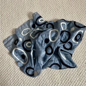 Monica Castiglioni Silk and Felt Handmade Scarf NWOT